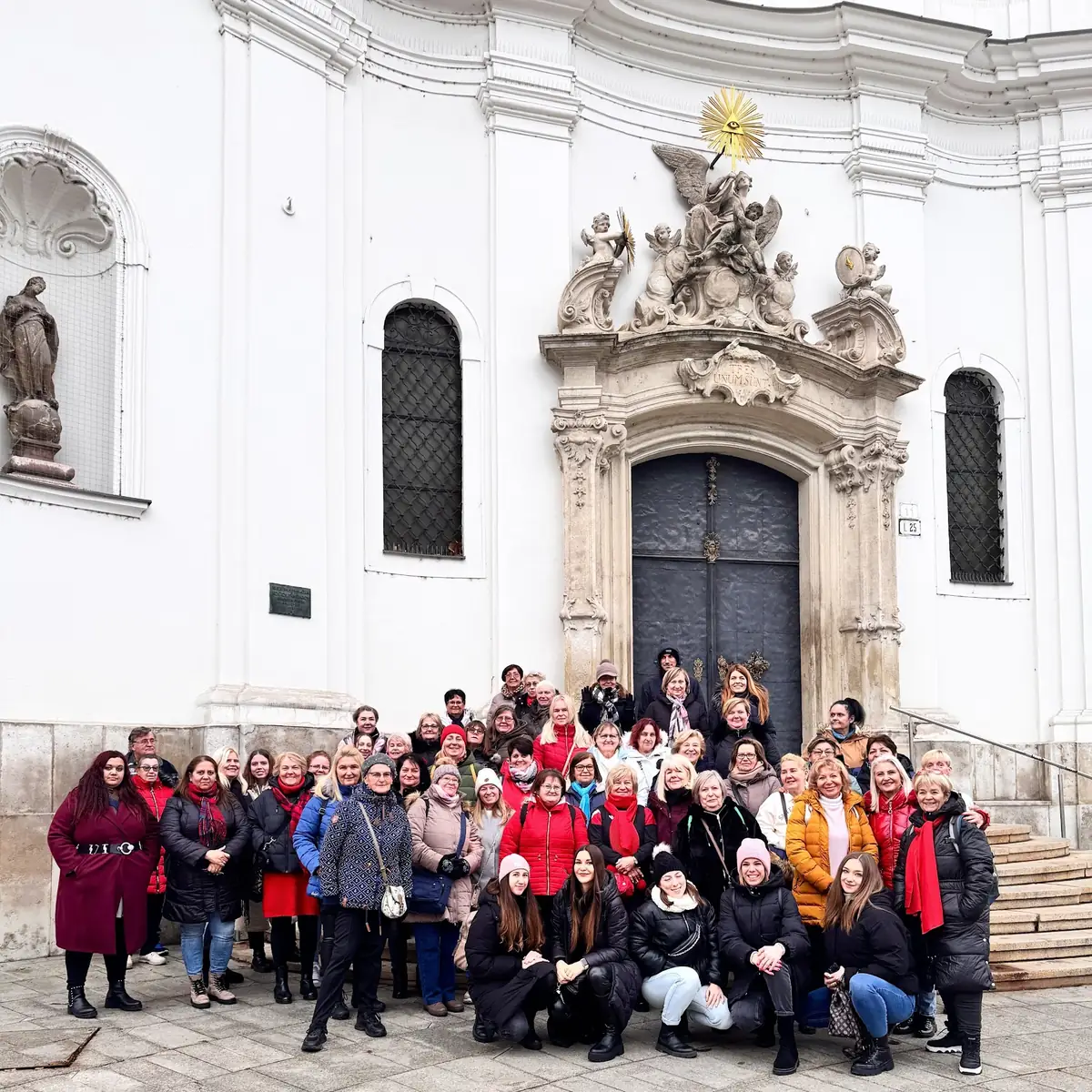 Csoportkép a pozsonyi adventi városnézésen