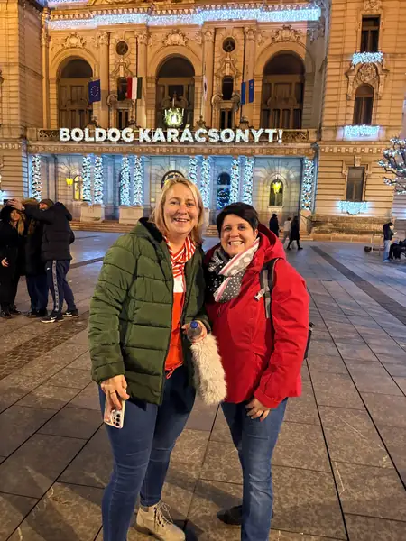 Két vendégünk a győri adventi vásárban
