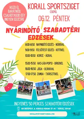 Nyárindító szabadtéri edzések – plakát