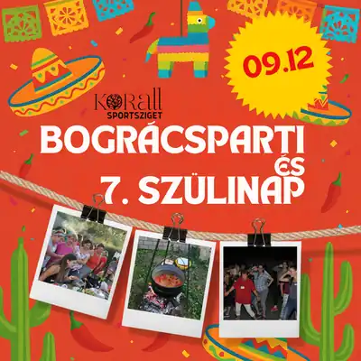 Bográcsparti és 7. szülinap – plakát