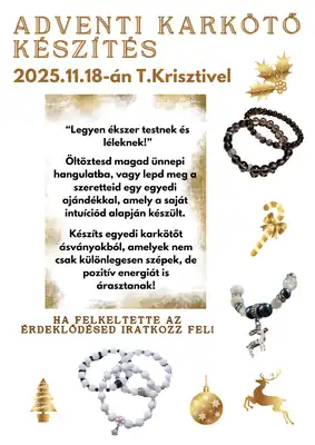 Adventi karkötőkészítés – plakát