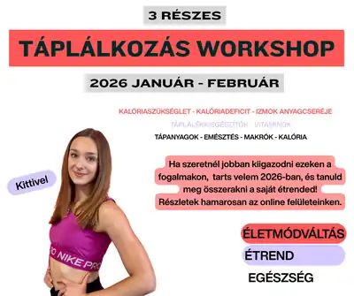 3 részes táplálkozás-workshop – plakát